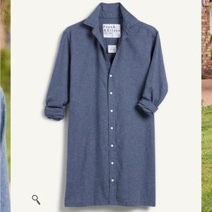 Frank & Eileen Hunter ShirtDress in Heathered Atlantic Blue size XS